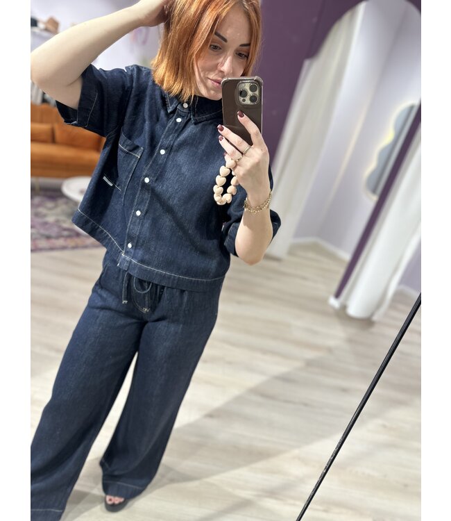 ZOLA - Pants denim joggers dark blue