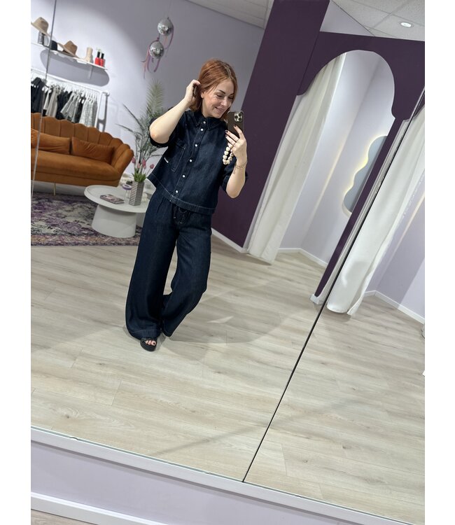 ZOLA - Pants denim joggers dark blue