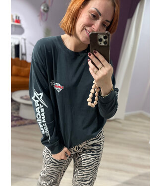 Catwalk Junkie GUUSJE - Longsleeve washed black