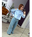 NOVA - Blouse open shoulder blue