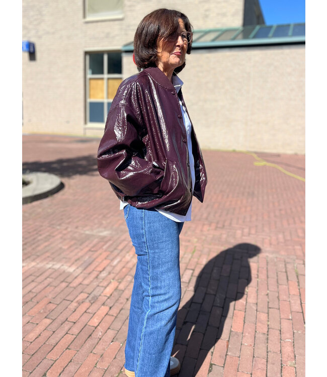 LINA - Jacket wine red