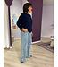 MADDY - Denim wide leg flame