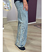 MADDY - Denim wide leg flame
