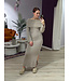 GABY - Dress knitted taupe