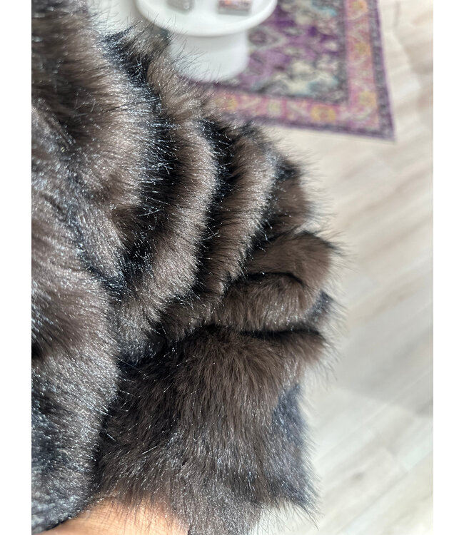 TERRY - Jacket faux fur brown