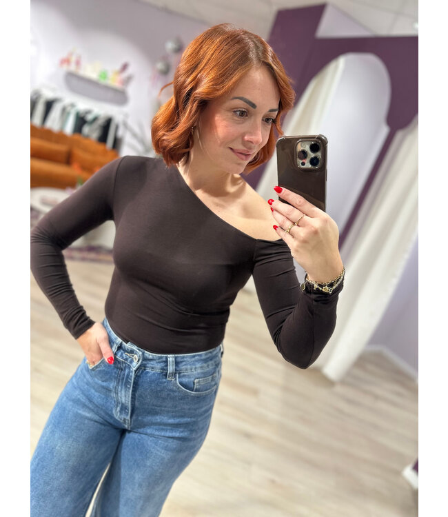 ANA - Top chocolate brown