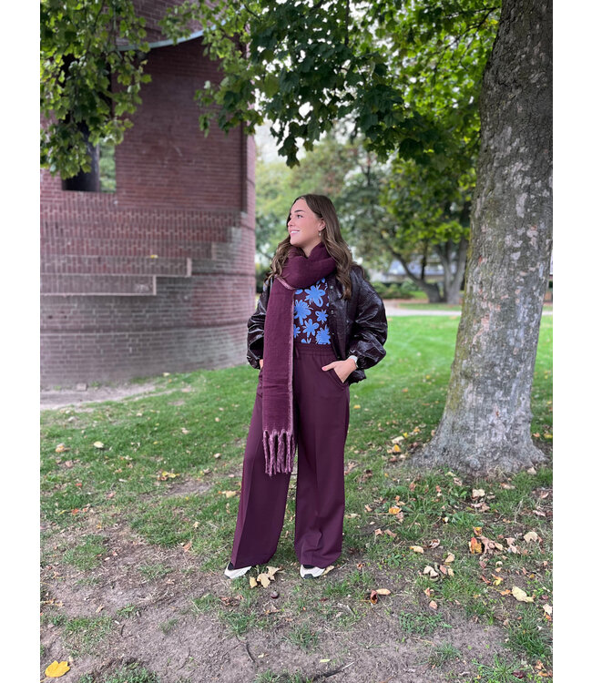 FENNA - Pants wine red