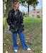 SUE - Jacket faux leather black