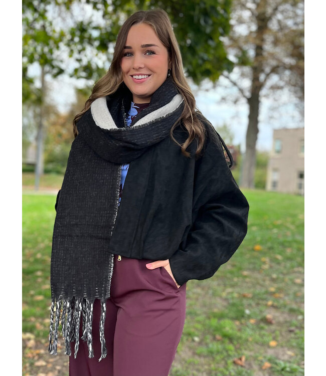 GINNY - Jacket suède black