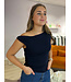 Eight Paris RACHEL - Off shoulder top navy blue