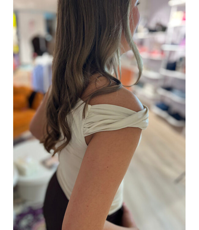 RACHEL - Off shoulder top beige