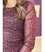 SILVIE - Dress leopard bordeaux