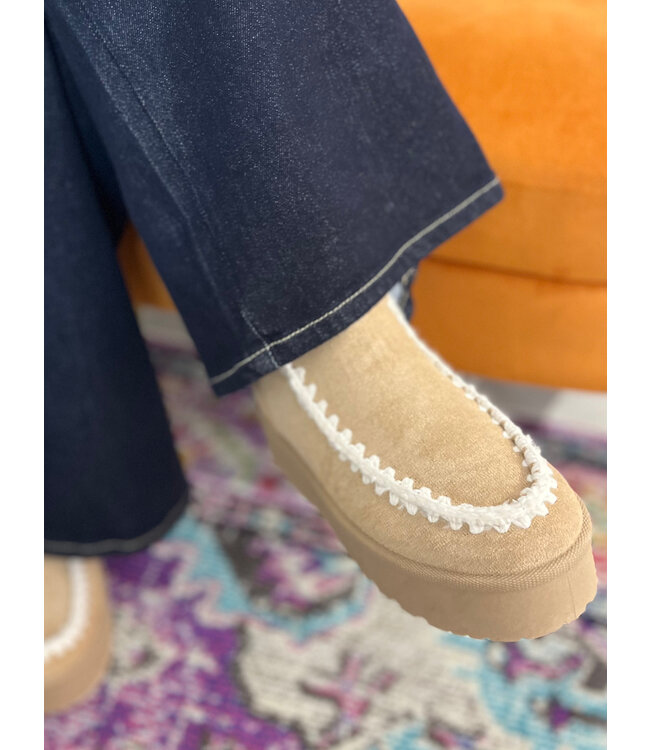 FAY - Boots suéde look beige