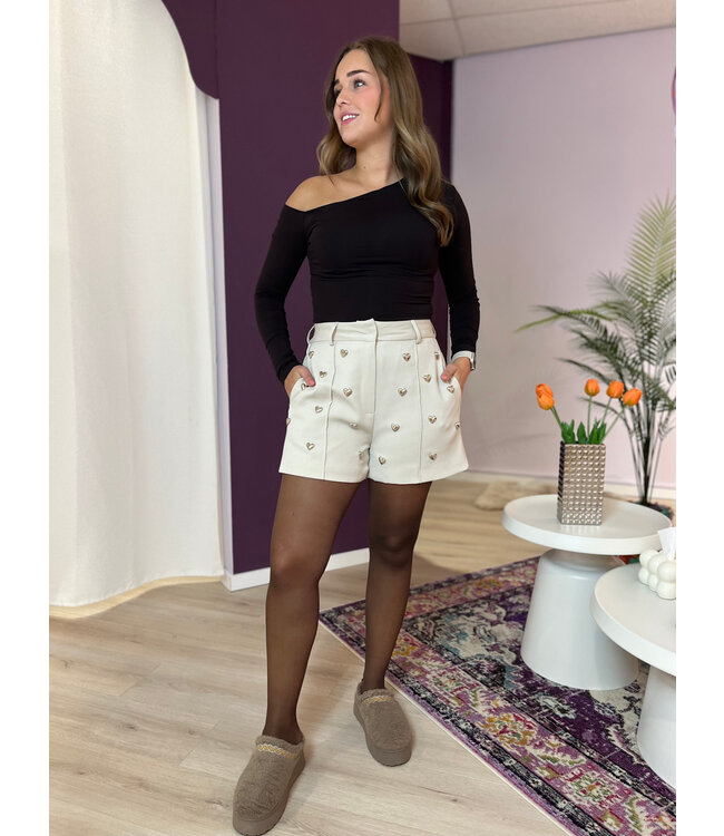 LOVEY - Shorts cream