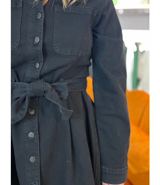 ABBY - Dress denim black