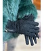Gloves bouclé zipper