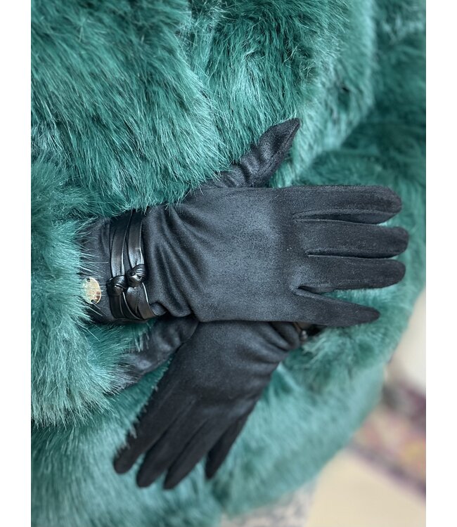 Gloves suède look