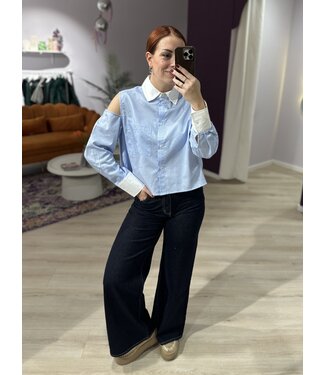 Catwalk Junkie NOVA - Blouse open shoulder blue