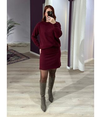 LUCIA - Skirt bordeaux