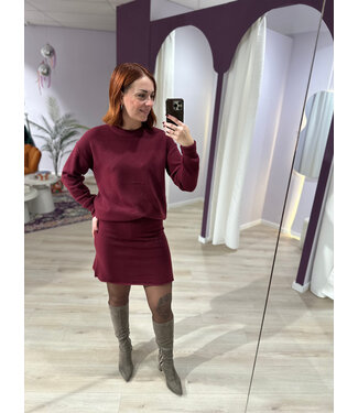 LUCIA - Skirt bordeaux
