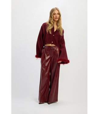 Refined Department BIBI - Pants bordeaux faux leather