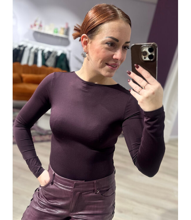 MILA - Body longsleeve purple