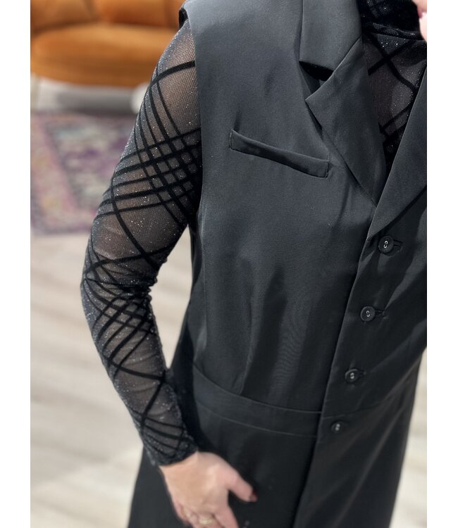 CARLY - Blazerdress black