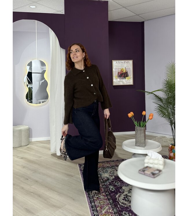 LYNN - Cardigan maroon