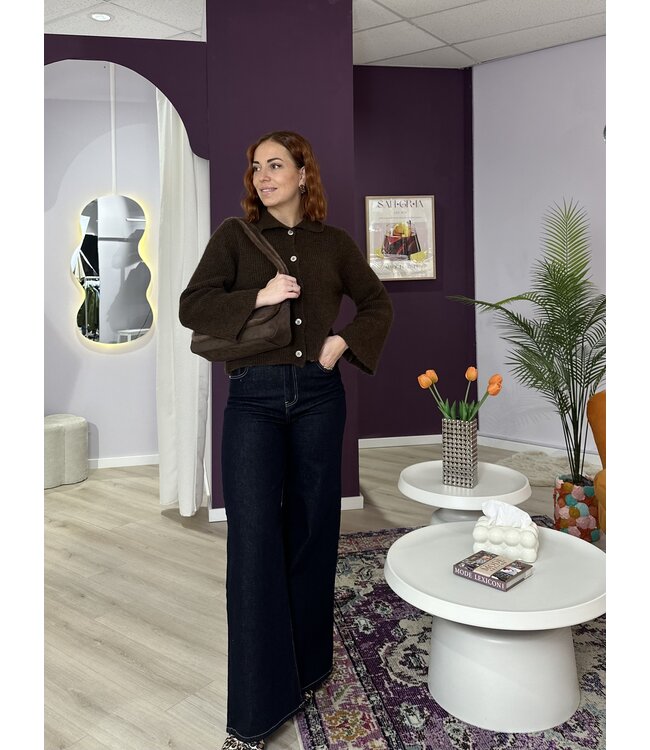 LYNN - Cardigan maroon