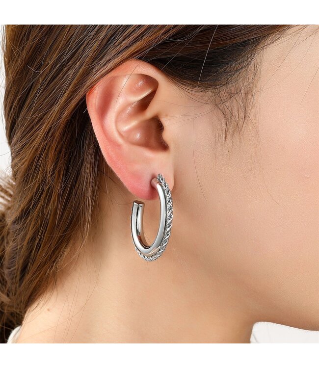 Day&Eve earring medium hollow hoop