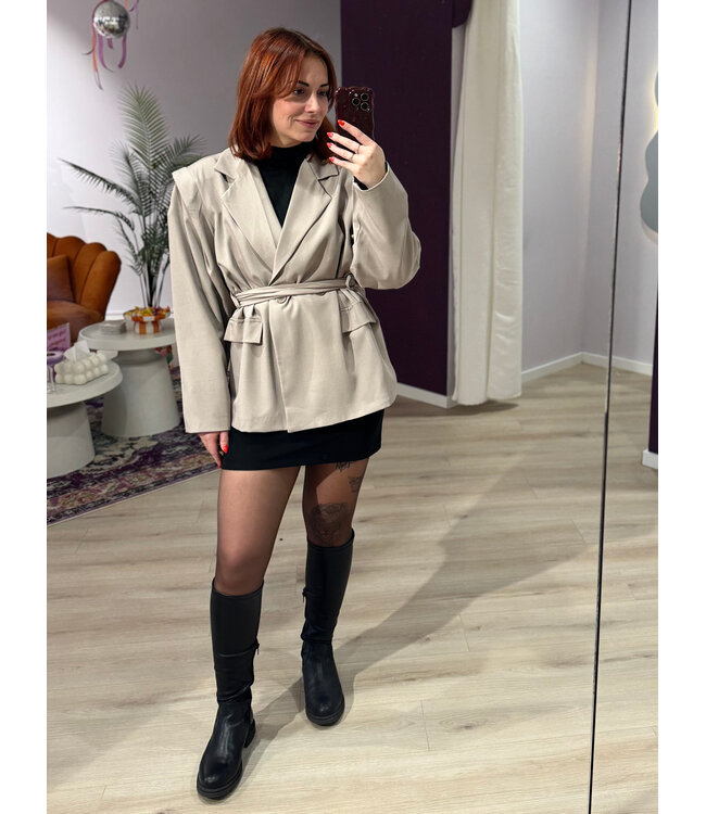 LEWIS - Blazer taupe