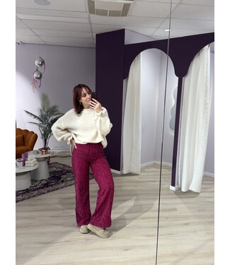 Harper & Yve LOLA - Pants lace sangria