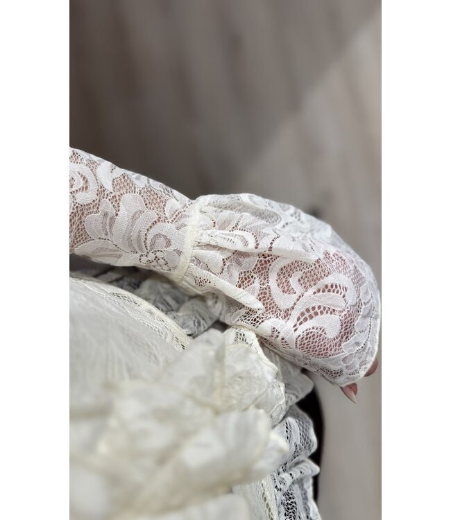 JADEN - Longsleeve lace off white