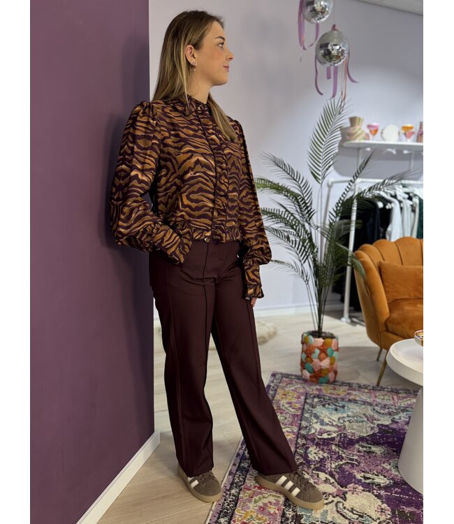 POPPY - Pantalon wine red