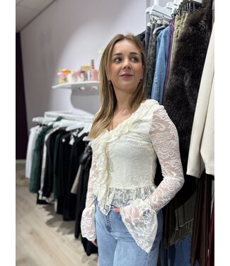 Harper & Yve JADEN - Longsleeve lace off white
