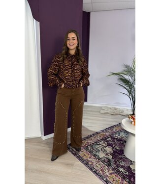 Harper & Yve ELLIE - Blouse tiger wine red