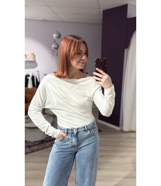Eight Paris CHLOE - Off shoulder longsleeve white