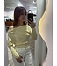 CHLOE - Off shoulder longsleeve butter yellow