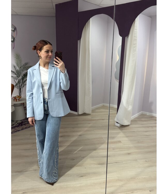 TINA - Blazer light blue