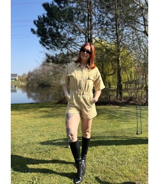 Refined Department KATE - Playsuit denim camel