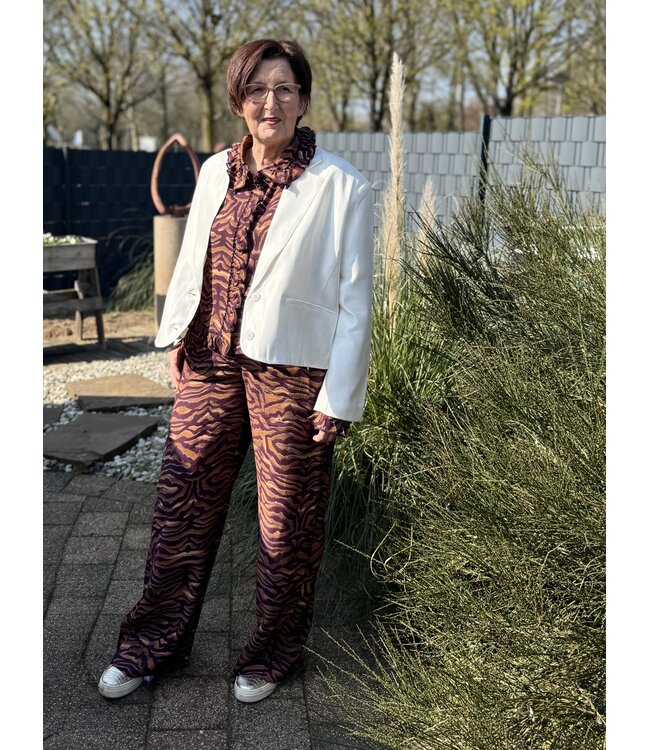 JACKIE - Blazer satin off white