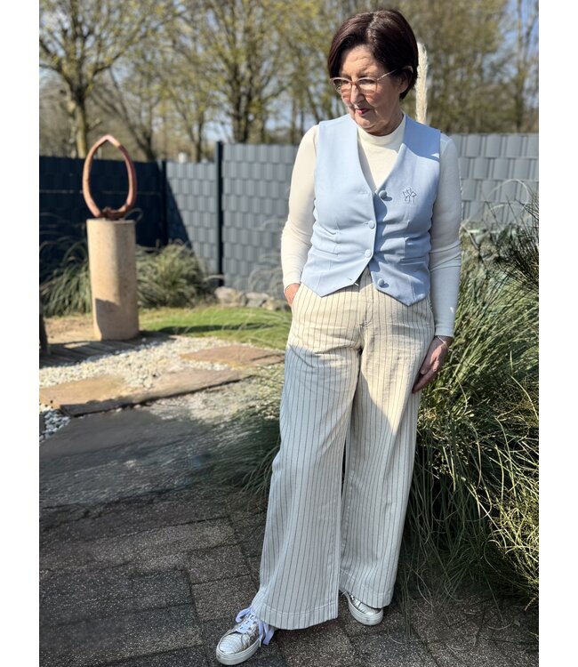 SUSY - Denim striped ecru