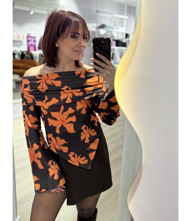 MELLY - Skort chocolate brown