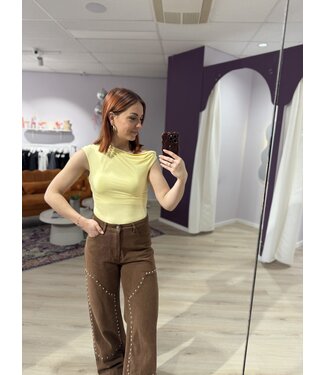 Eight Paris RACHEL - Off shoulder top butter yellow