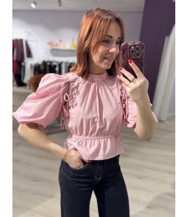 JACEY - Blouse striped pink