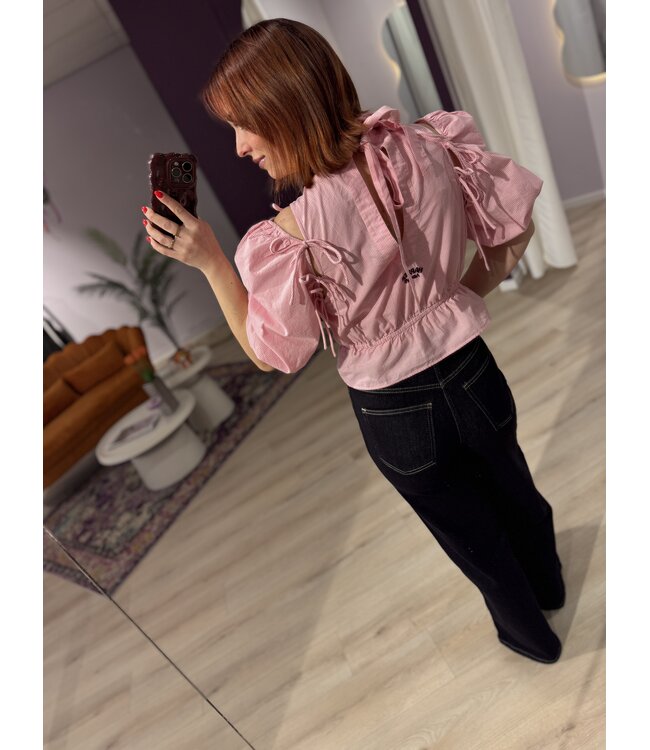 JACEY - Blouse striped pink