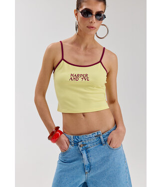 Harper & Yve CALLY - Top cropped soft yellow