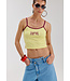 CALLY - Top cropped soft yellow