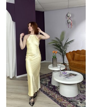 Eight Paris CAMMY - Dress satin butter yellow