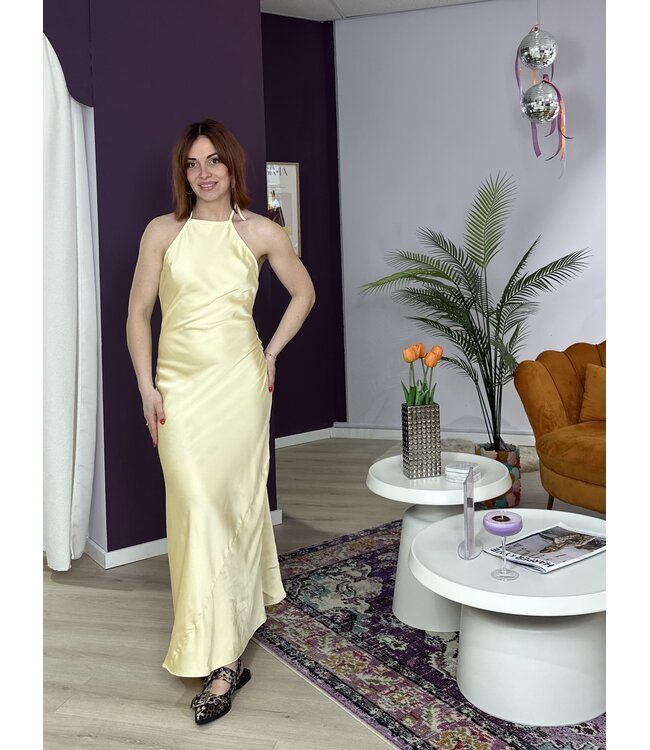 CAMMY - Dress satin butter yellow